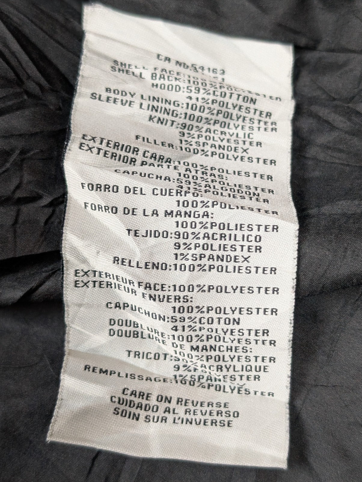 Veste Levi's Grise Matelassée Capuche Noire Homme Taille L