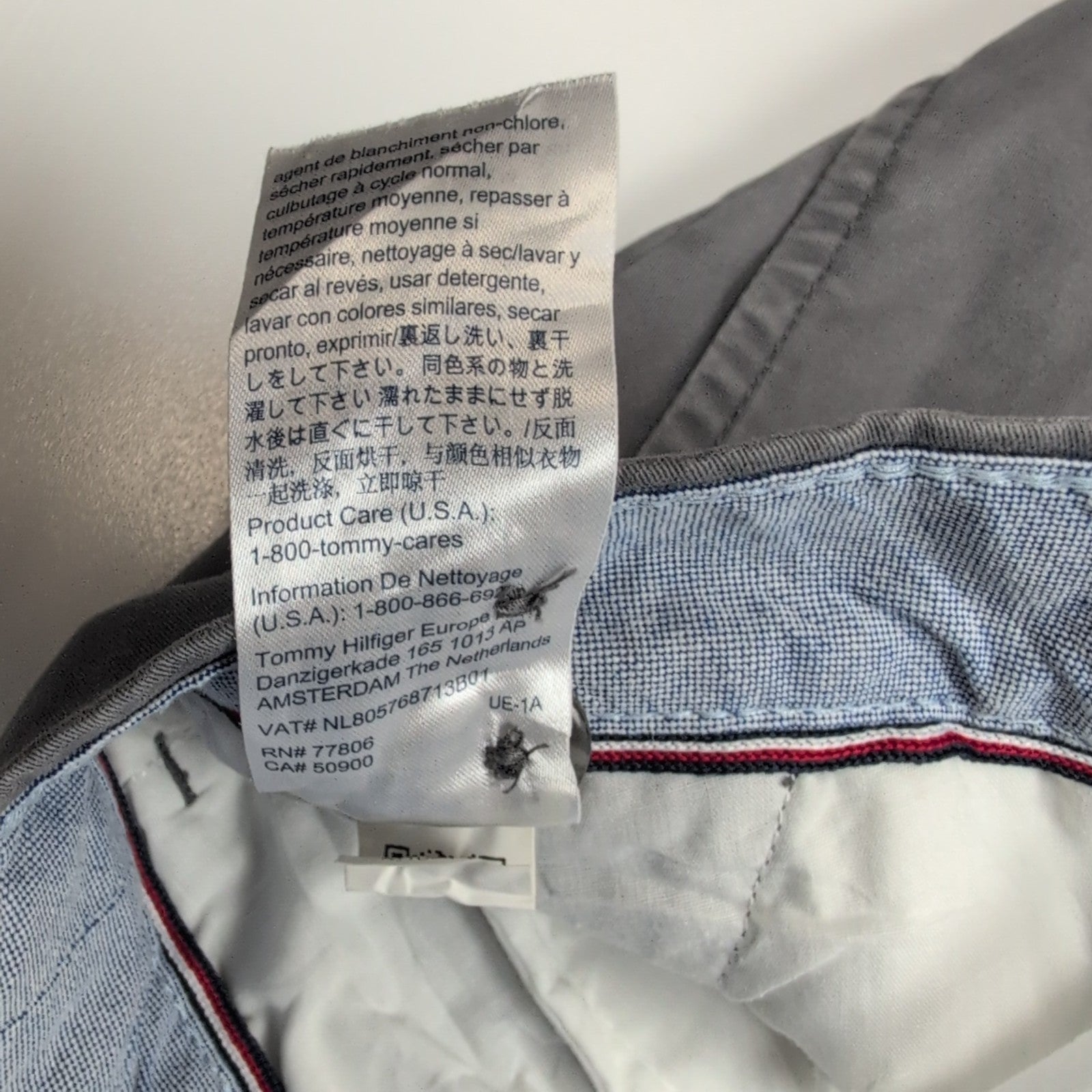 Pantalon chino Tommy Hilfiger stretch gris taille W30xL32 FR40 #50ct
