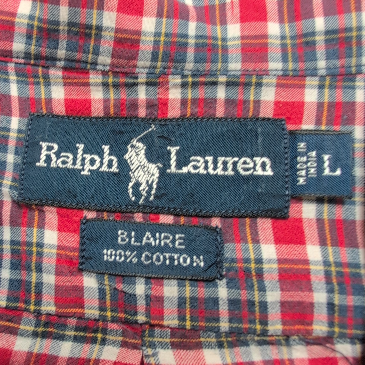 Chemise Ralph Lauren Blaire L XL Rouge Manches Courtes Button Down Shirt