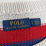 Pull Polo Ralph Lauren Yacht Club L multicolore rayures écusson brodé