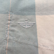 Chemise Dockers bleu carreaux poche logo manches courtes M