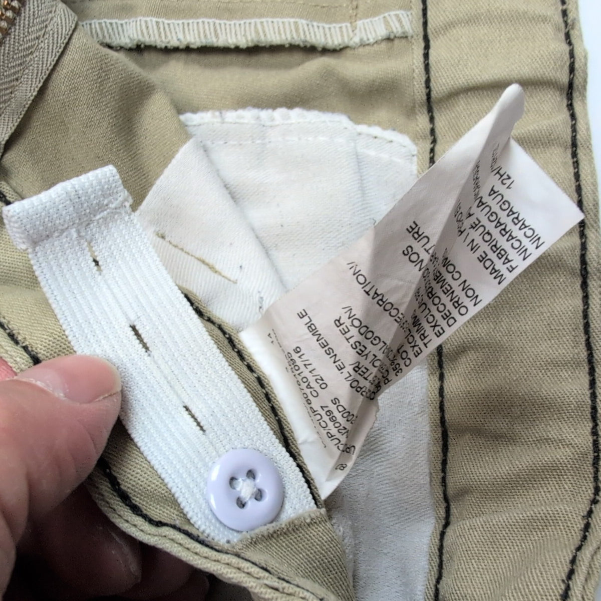 Short Dickies Workwear Beige Homme Taille W30 Réglable Élastique Très Bon État