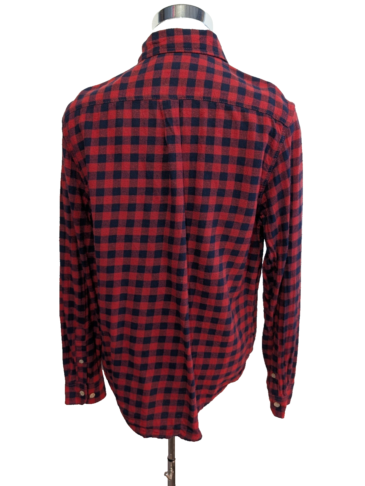 EDDIE BAUER Flanelle Rouge Marine L TBE Boutons Gravés 100% Coton | 330S