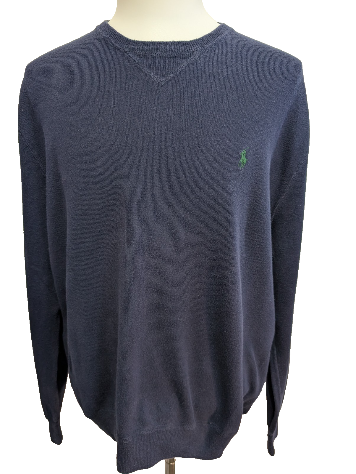 Pull Polo Ralph Lauren Bleu Marine Logo Vert - Style Sweat-Shirt - Taille XL