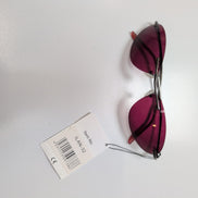 Lunettes de soleil Y2K Branche fine Sans Monture Ovale Bordeaux Gris
