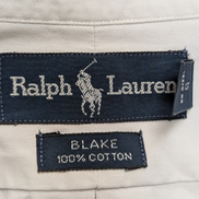 Chemise Ralph Lauren USA Blake L Blanche Vintage Shirt Button Down Coton 3142