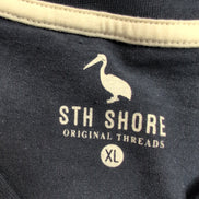T-shirt STH Shore XL Bleu Marine Logo Surf California 100% Coton Neuf