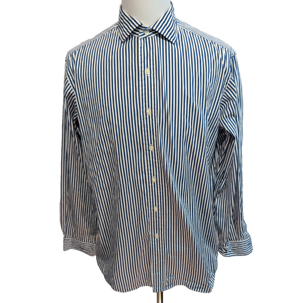 Chemise Polo Ralph Lauren L Hong Kong Rayures Bleu Noir Sans Logo
