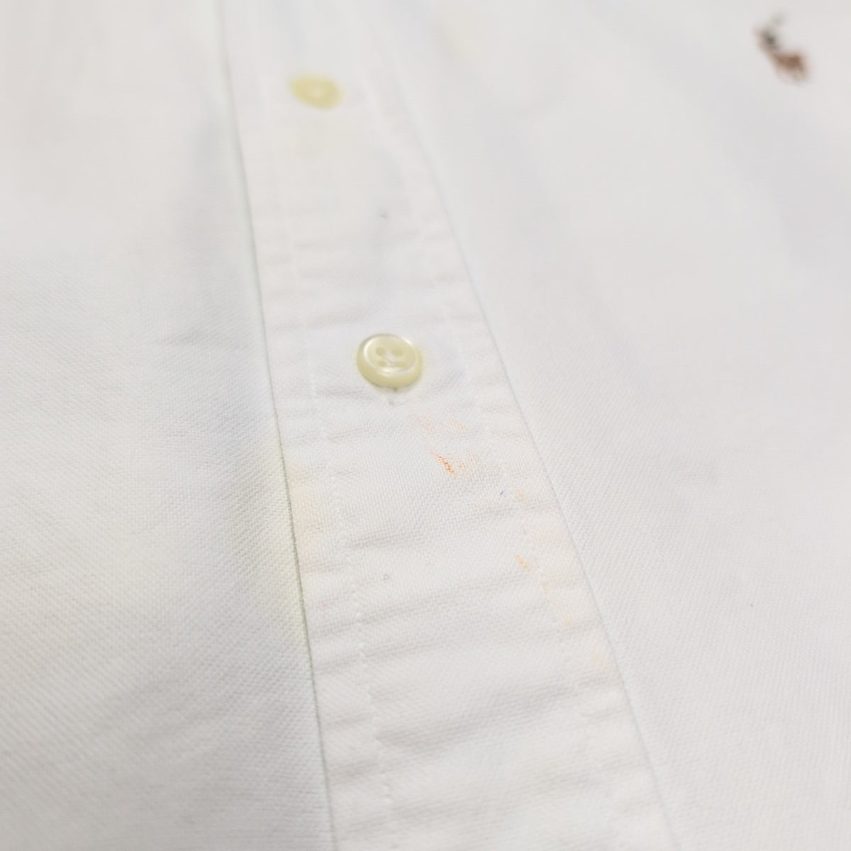 Chemise Ralph Lauren 4XL Blanche Manches Courtes Classic Fit Logo