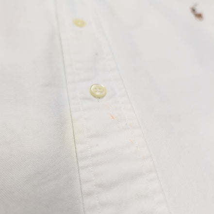Chemise Ralph Lauren 4XL Blanche Manches Courtes Classic Fit Logo