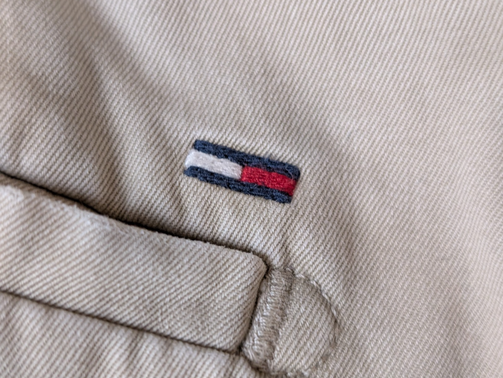 Pantalon Chino Tommy Hilfiger à Pinces Coupe Vintage Crème W34 L32