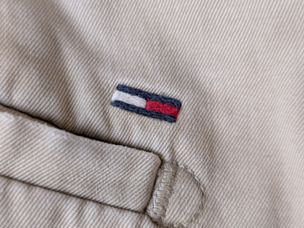 Pantalon Chino Tommy Hilfiger à Pinces Coupe Vintage Crème W34 L32