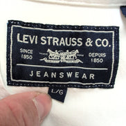 Chemise Levi's L Blanc Jean Coton 2 Poches Boutons Métal Homme
