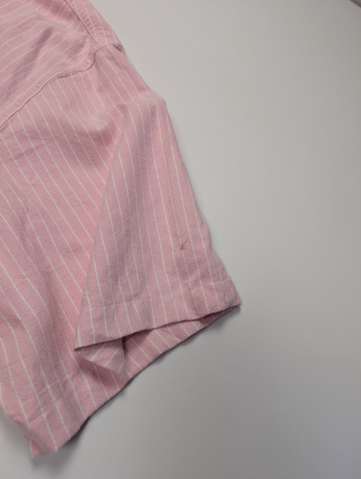 Chemise Chaps manches courtes rose à rayures taille XL #227msch