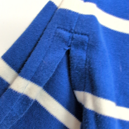 Polo Ralph Lauren Homme L Bleu Rayures Blanches Logo Blanc Polo Manches Courtes