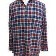 CHAPS Flanelle Fushsia Bleu L Logo Brodé EE VINTAGE 100% Coton | 313S