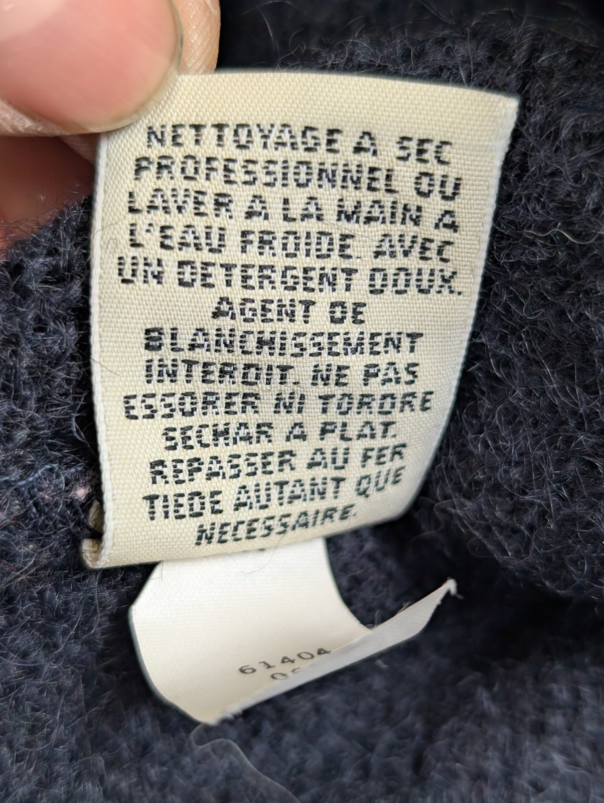Pull EDDIE BAUER Vintage Ethnique MADE IN USA Laine Bleu Marine Taille L Femme