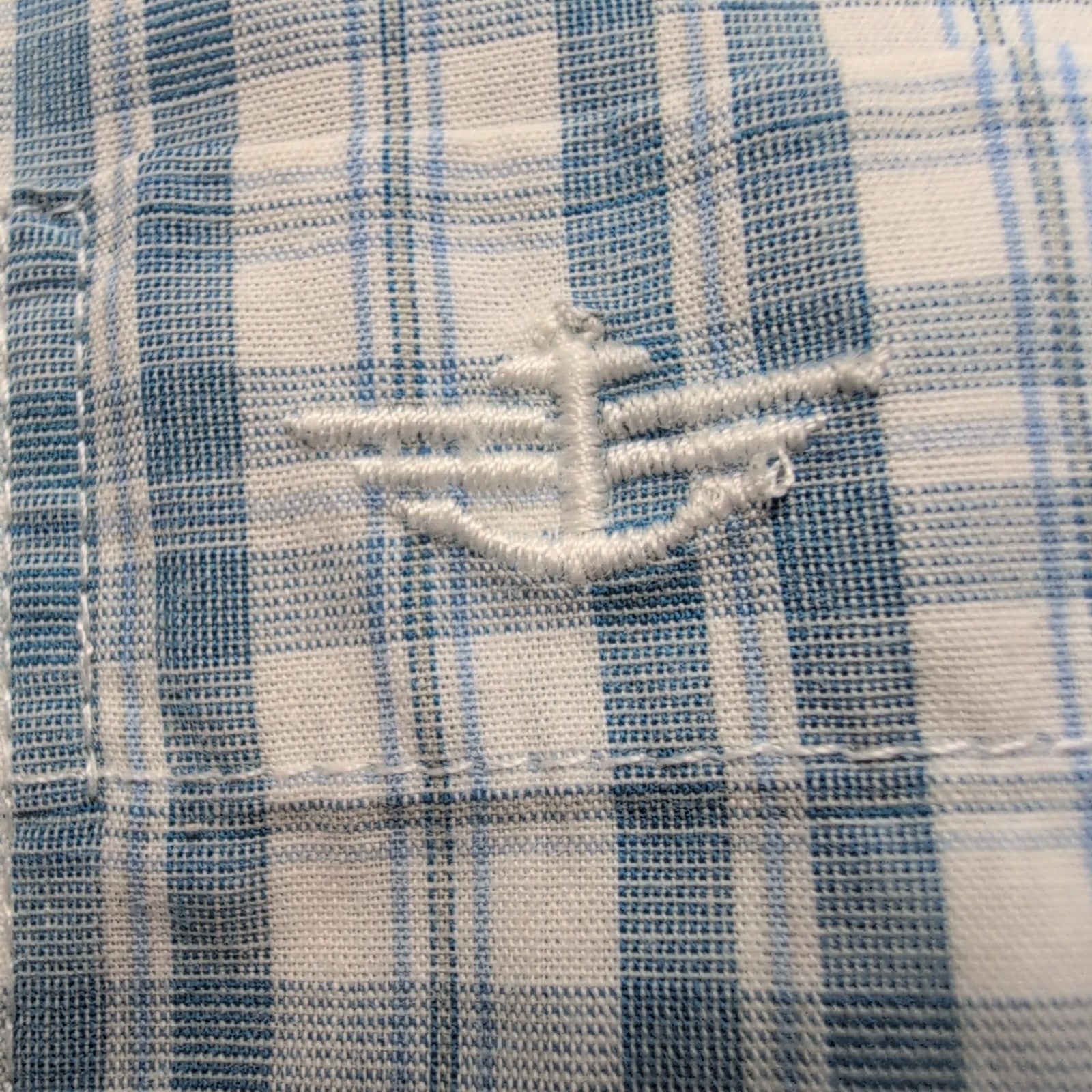 Chemise Dockers modèle bleu carreaux poche logo manches courtes XL/XXL