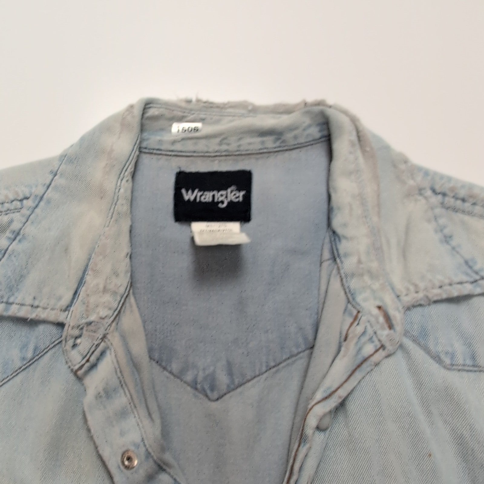 Chemise Wrangler 2XL Tall Jean Western Vintage GRUNG manches longues