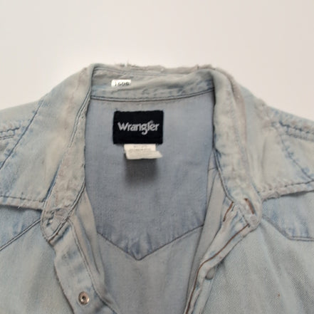 Chemise Wrangler 2XL Tall Jean Western Vintage GRUNG manches longues