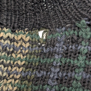 Pull Fait Main Vtg Polo Sport Ralph Lauren Col V Carreaux Bleu/Vert Lin Coton L