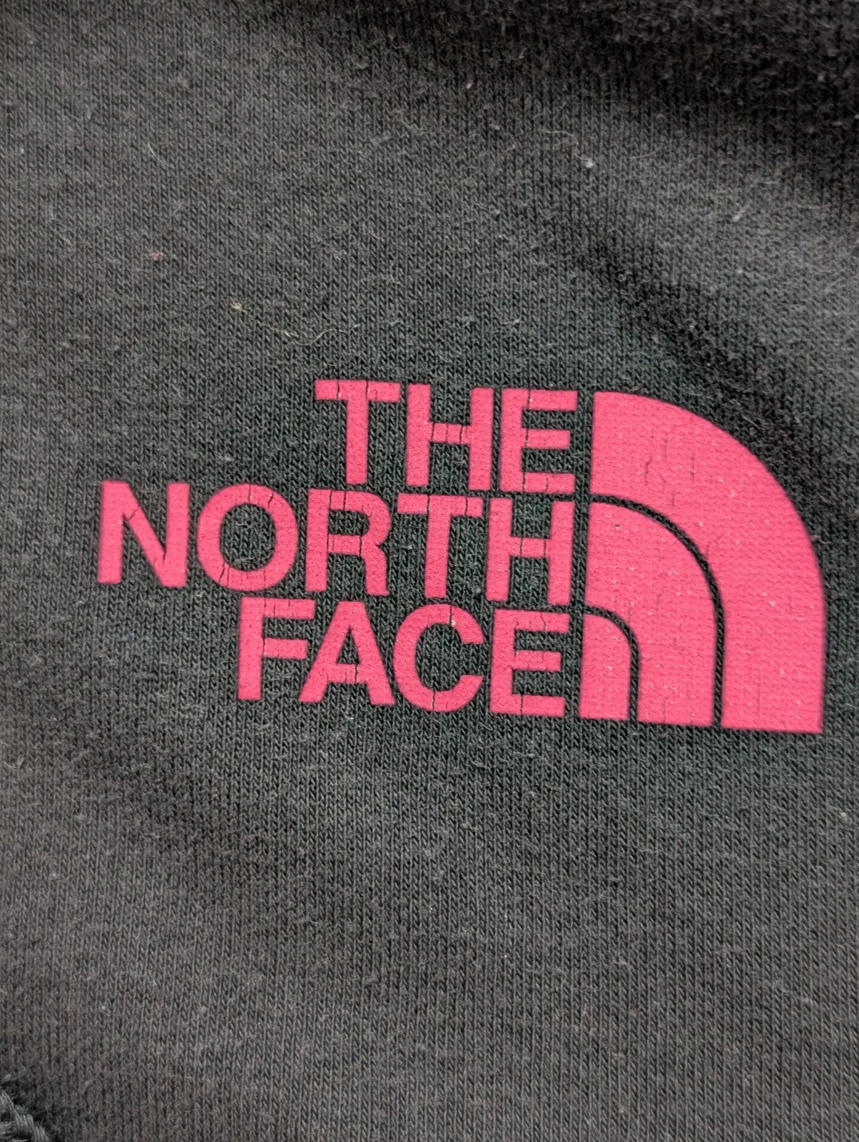 The North Face Sweat à Capuche Noir & Rose Fluo - Logos Dos et Manche - Taille M