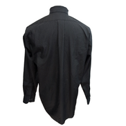 Chemise Van Heusen M L Noire Unie Popeline Poche manches longues