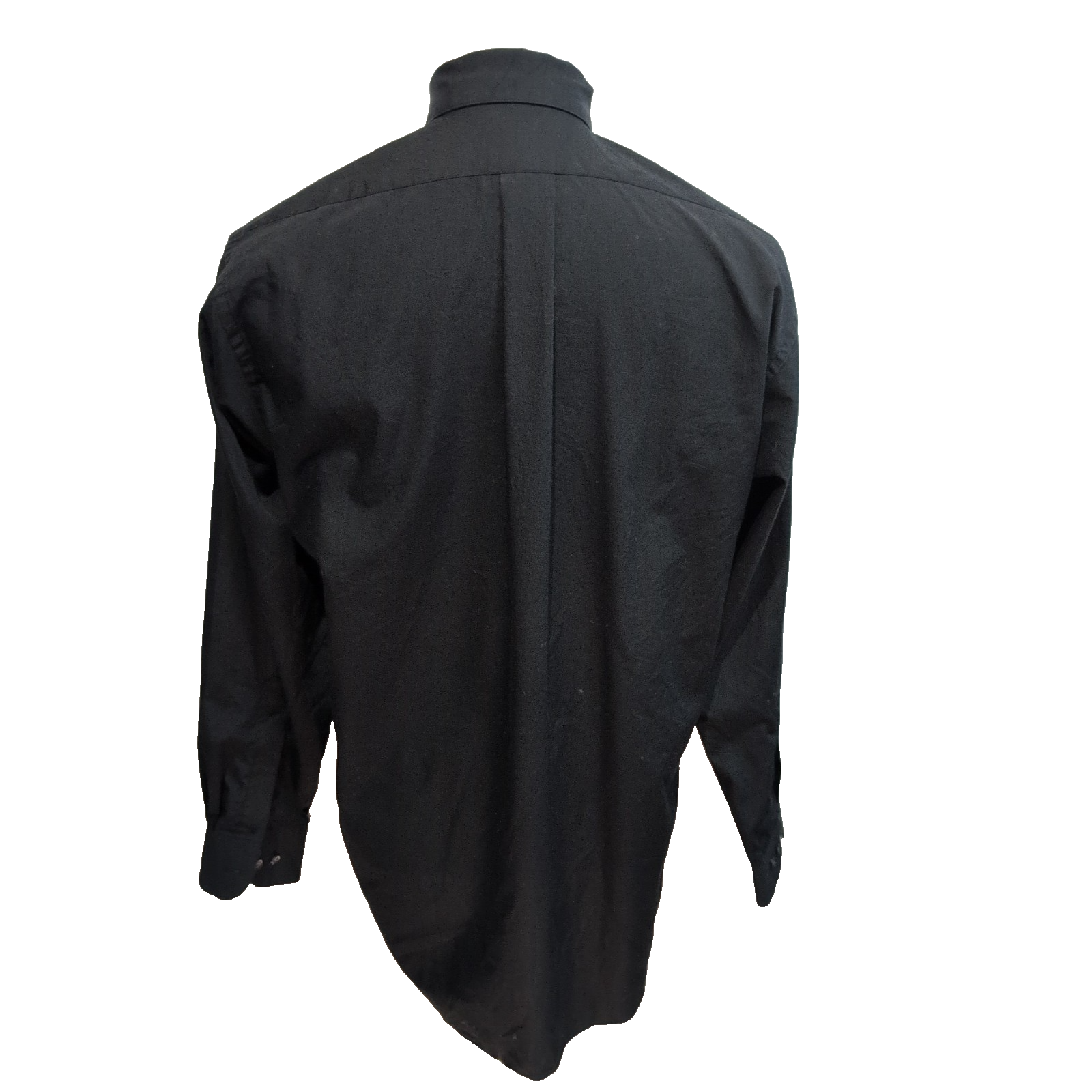 Chemise Van Heusen M L Noire Unie Popeline Poche manches longues