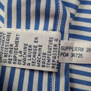 Chemise Ralph Lauren bleue à rayures longue logo jaune taille L Long #2497