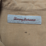 Chemise Hawaïenne Tommy Bahama XL Soie Jaune Boutons Bois Vintage