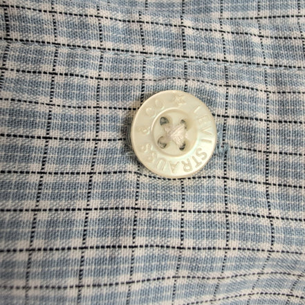 Chemise Levi's Manches Courtes Bleue à Carreaux - Taille L RARE