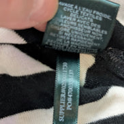 Marinière LAUREN Ralph Lauren M rayures noir blanc manches 3/4 zip doré