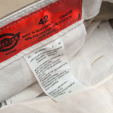 Short Dickies Cargo Beige Crème Homme W42 Multi Poches Coupe Droite