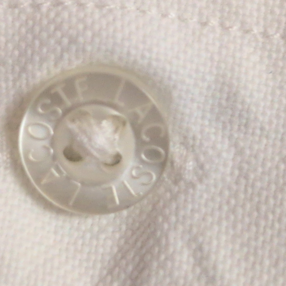 Chemise Lacoste L 42 Blanche Manches Courtes 100% Coton Logo Brodé