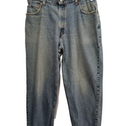 Jean LEVI'S 570 Baggy Vintage 🛹 Taille W36 (Taille 41cm) 🛹 Bleu Délavé Grunge