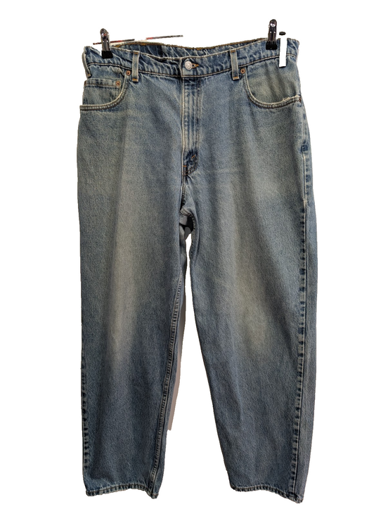 Jean LEVI'S 570 Baggy Vintage 🛹 Taille W36 (Taille 41cm) 🛹 Bleu Délavé Grunge