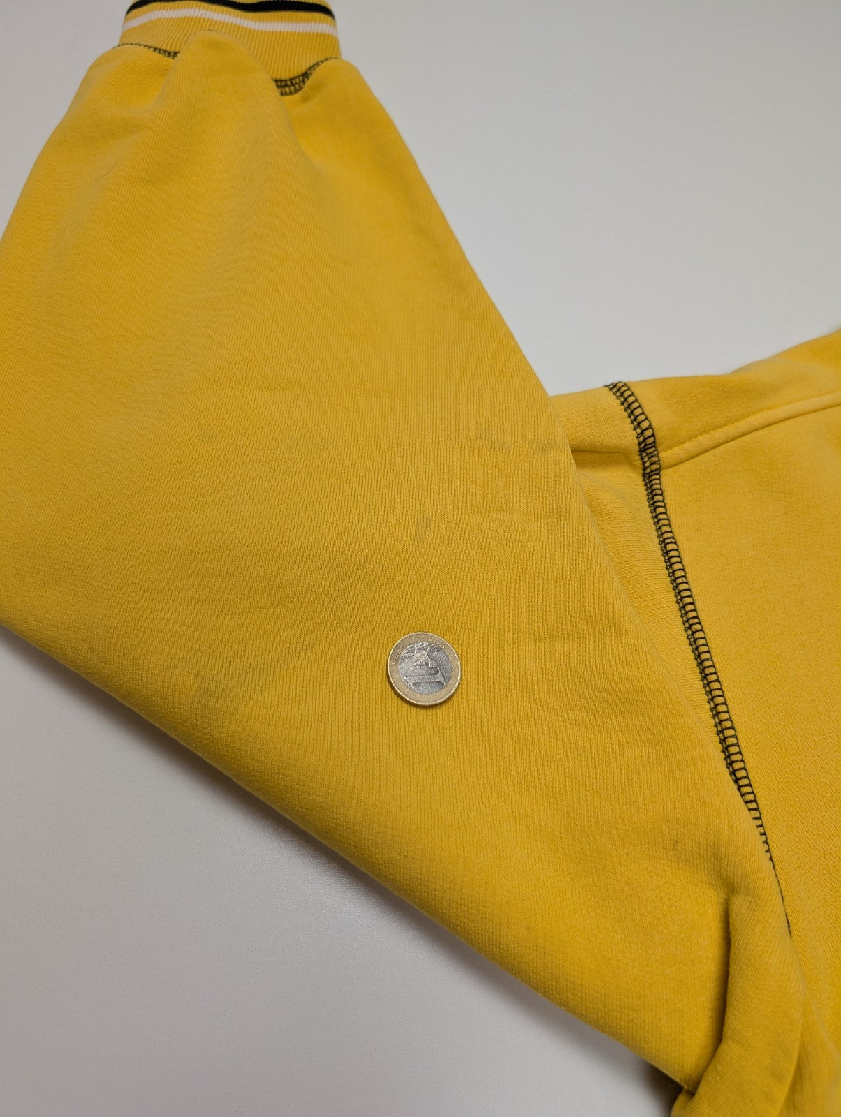 Sweat Fila Vintage 90s - Pull Jaune Éclatant Retro Streetwear - Taille L