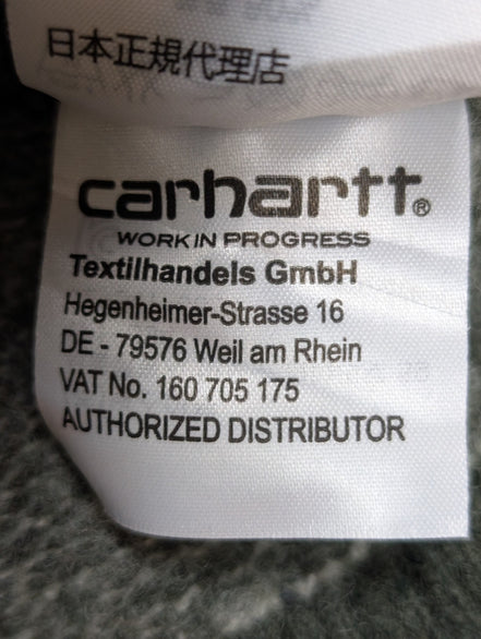 Pull CARHARTT Épais 80% Laine d'Agneau Vert Kaki Femme Taille L (Petit)
