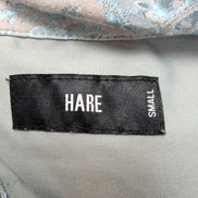 Chemise HARE S Vert Pâle Col Motif Satiné Manches Courtes Japon