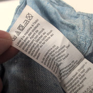Chemise J.Crew Mercantile M Bleu Chiné Unie 100% Lin Manches Longues