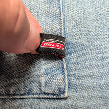 Chemise Dickies 3XL Jean Bleu Logo Workwear Vintage Manches Courtes