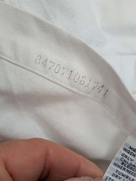 Chemise Polo Ralph Lauren Shirt Yarmouth XL XXL Oxford Blanche Logo Button Down