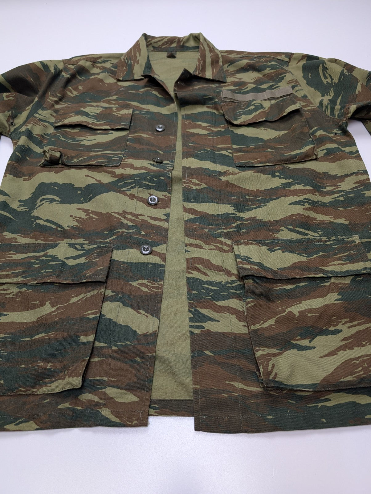 Veste Militaire Combat Armée Grecque Tiger Stripe Manches Longues - Taille M