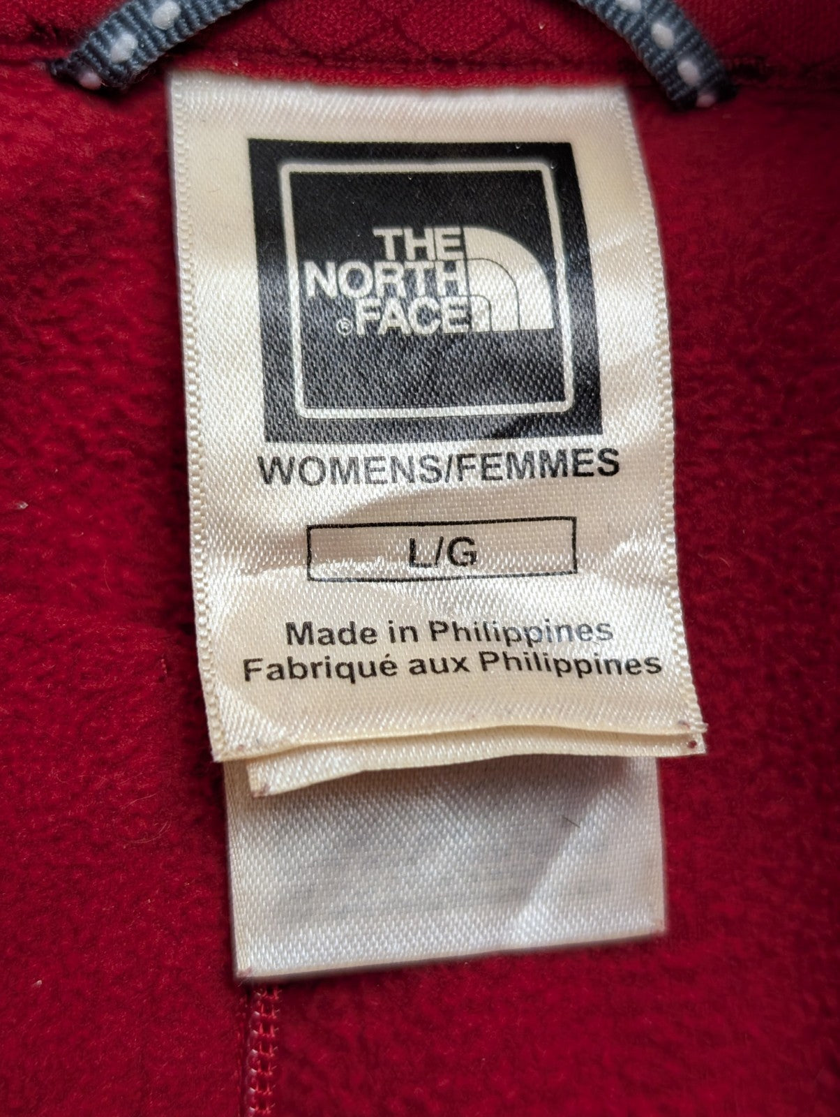Pull Polaire Femme The North Face TKA 100 Rouge Col Zippé - Taille L