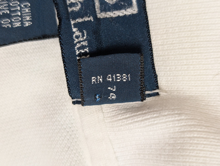 Polo manches courtes Polo Ralph Lauren blanc XL coton piqué logo bleu marine