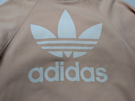Sweat à Capuche Adidas Saumon - Grand Logo Blanc - Taille XS