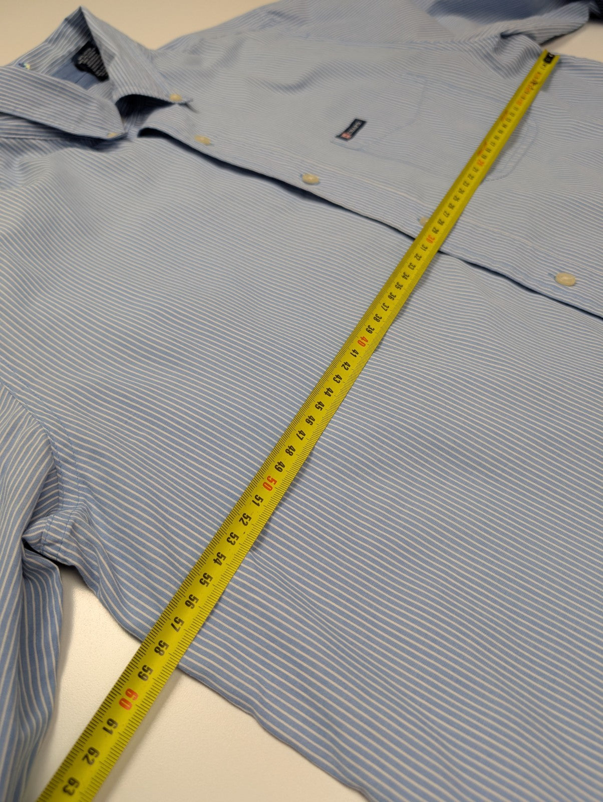 Chemise CHAPS bleu à rayures taille L #257ms