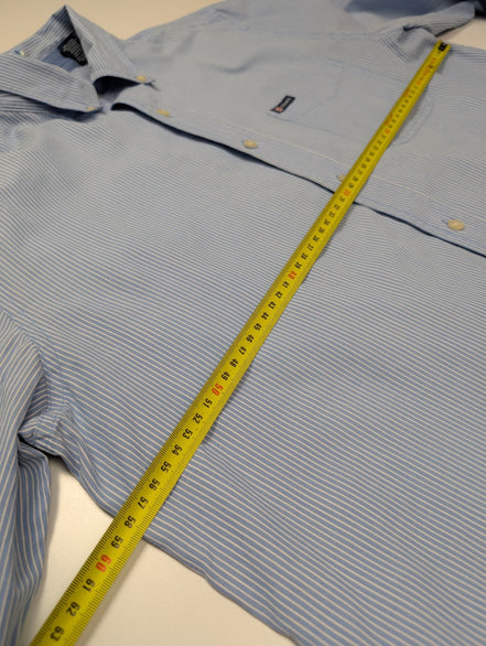Chemise CHAPS bleu à rayures taille L #257ms