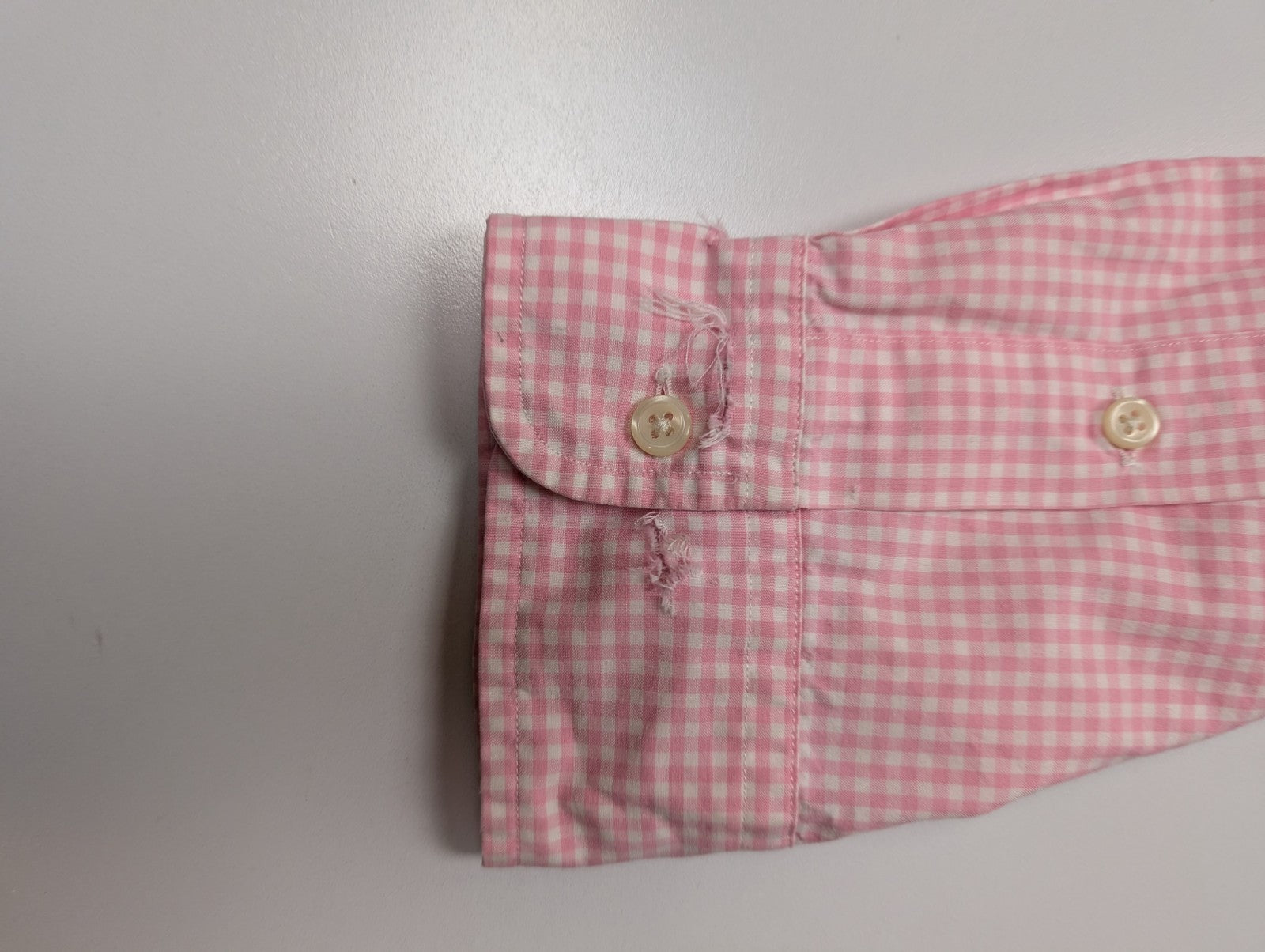 Chemise Polo Ralph Lauren Shirt XL XXL Classic Fit Carreaux Rose Button Down Cot