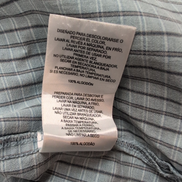 Chemise Columbia Vert Pâle Petits Carreaux Taille XL 100% Coton Manches courtes